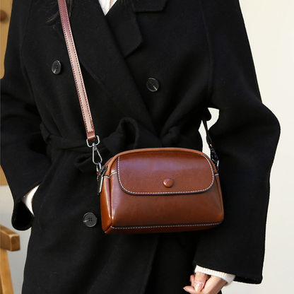 BELLANA™ – 光沢本革ショルダーバッグ