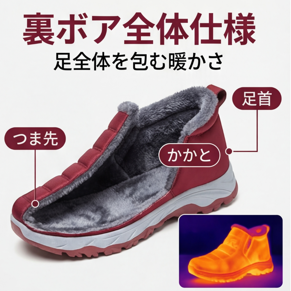 AUREMI™ - 5E幅広 裏ボア防寒ブーツ