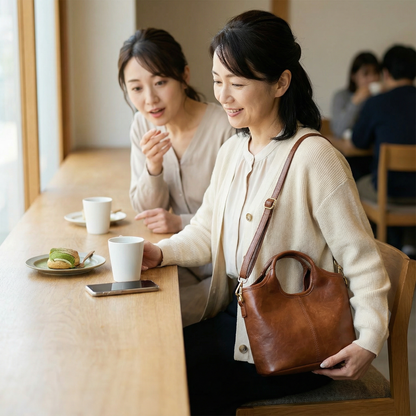 AUREMI™ やわらか素材の2WAYショルダーバッグ