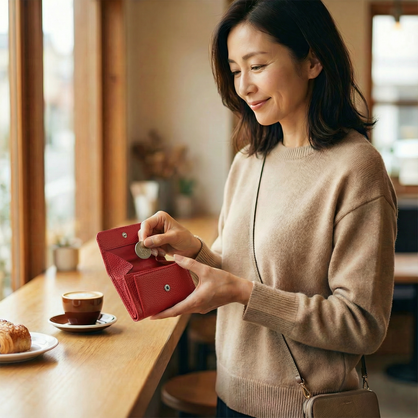 AUREMI™ 本革ミニ財布（大容量コンパクト）
