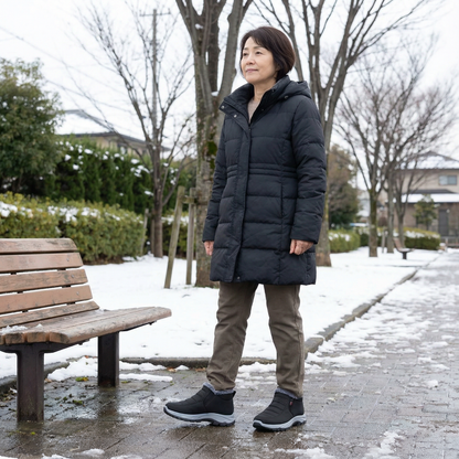 AUREMI™ 裏ボア防寒スリッポン（5E幅広・滑り止め）