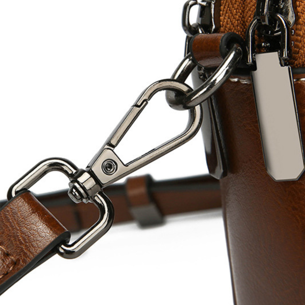 BELLANA™ – 光沢本革ショルダーバッグ