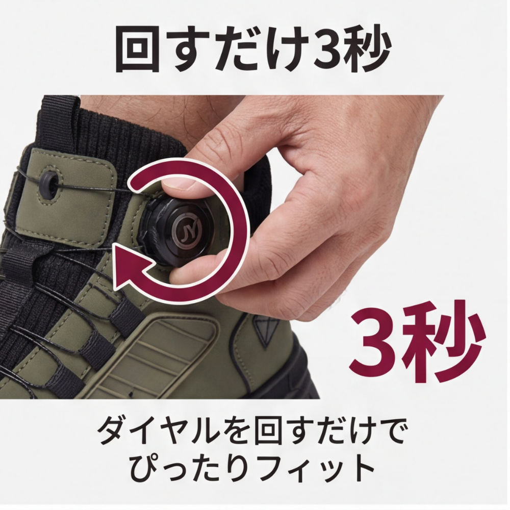 AUREMI™ ダイヤルロック厚底スニーカー
