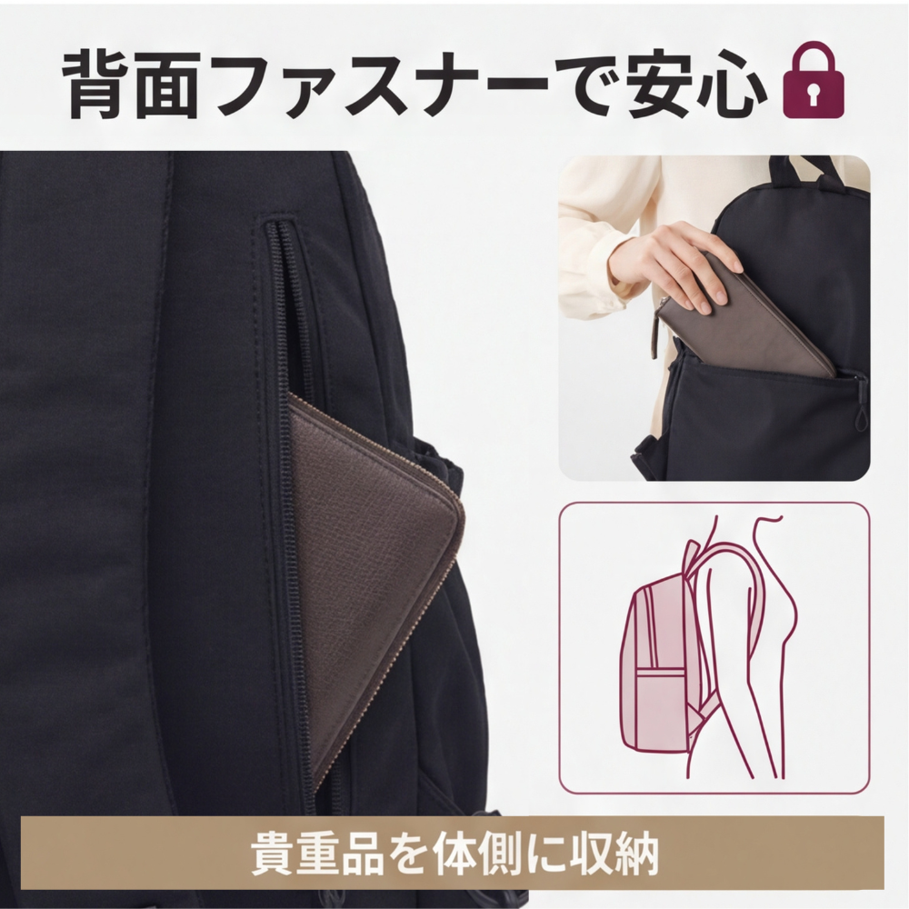 AUREMI™ 軽量マルチポケットバックパック