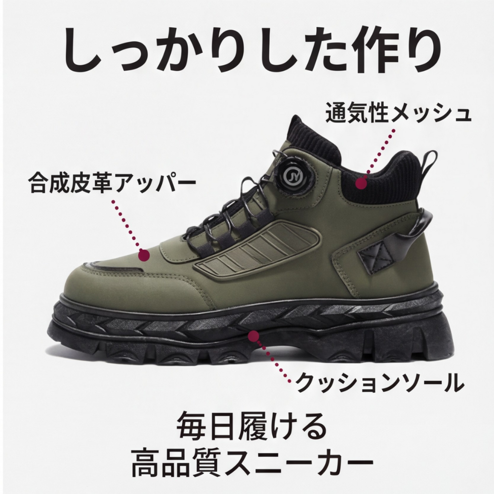 AUREMI™ ダイヤルロック厚底スニーカー