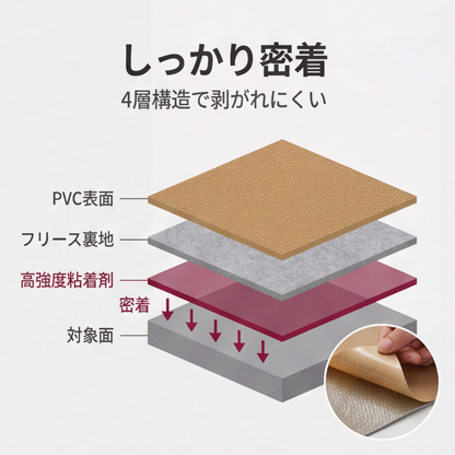 AUREMI™ 貼るだけ簡単レザー補修シート