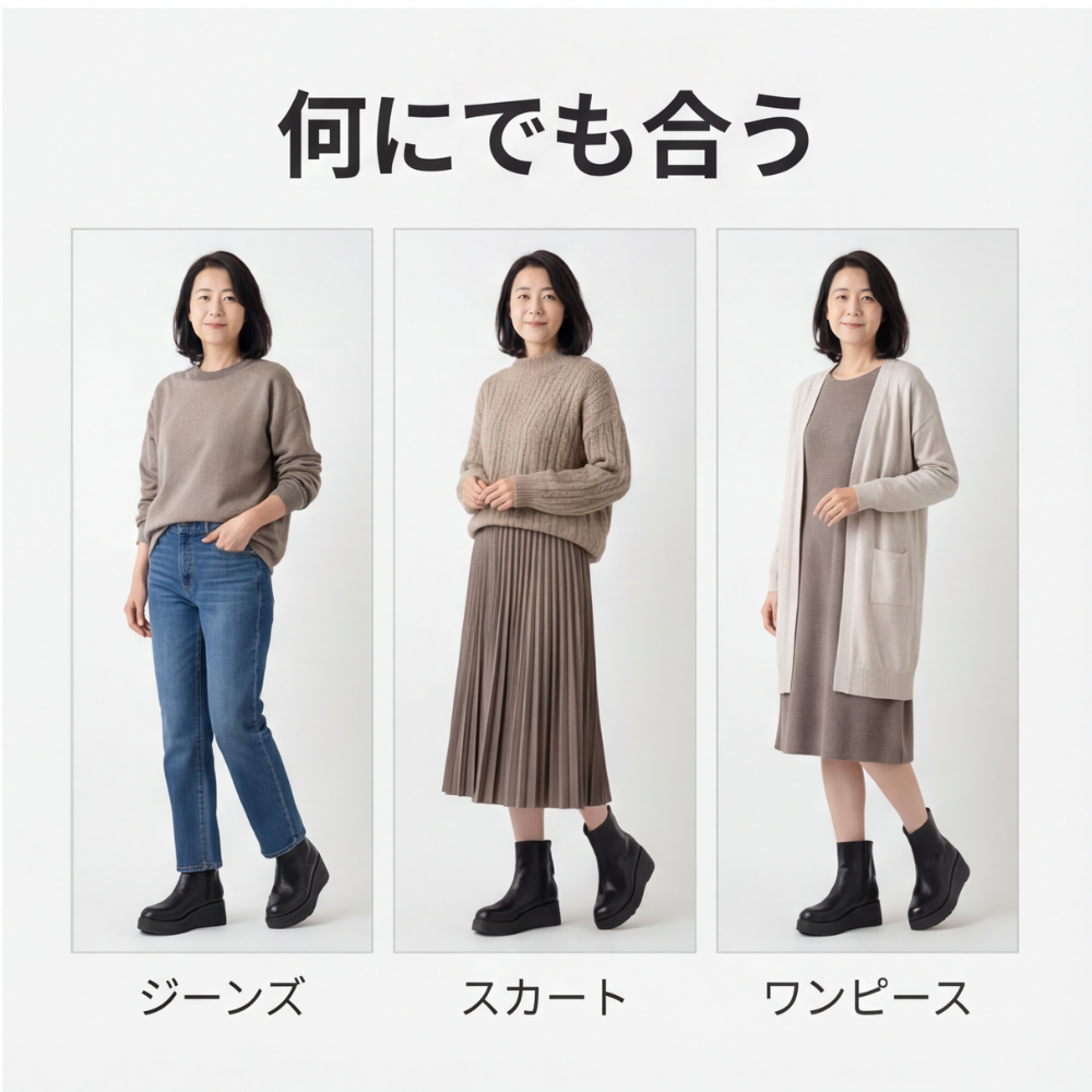 AUREMI™ ウェッジショートブーツ