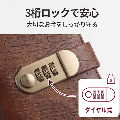 AUREMI™ ダイヤルロック式 貯金ブック（50ページ)