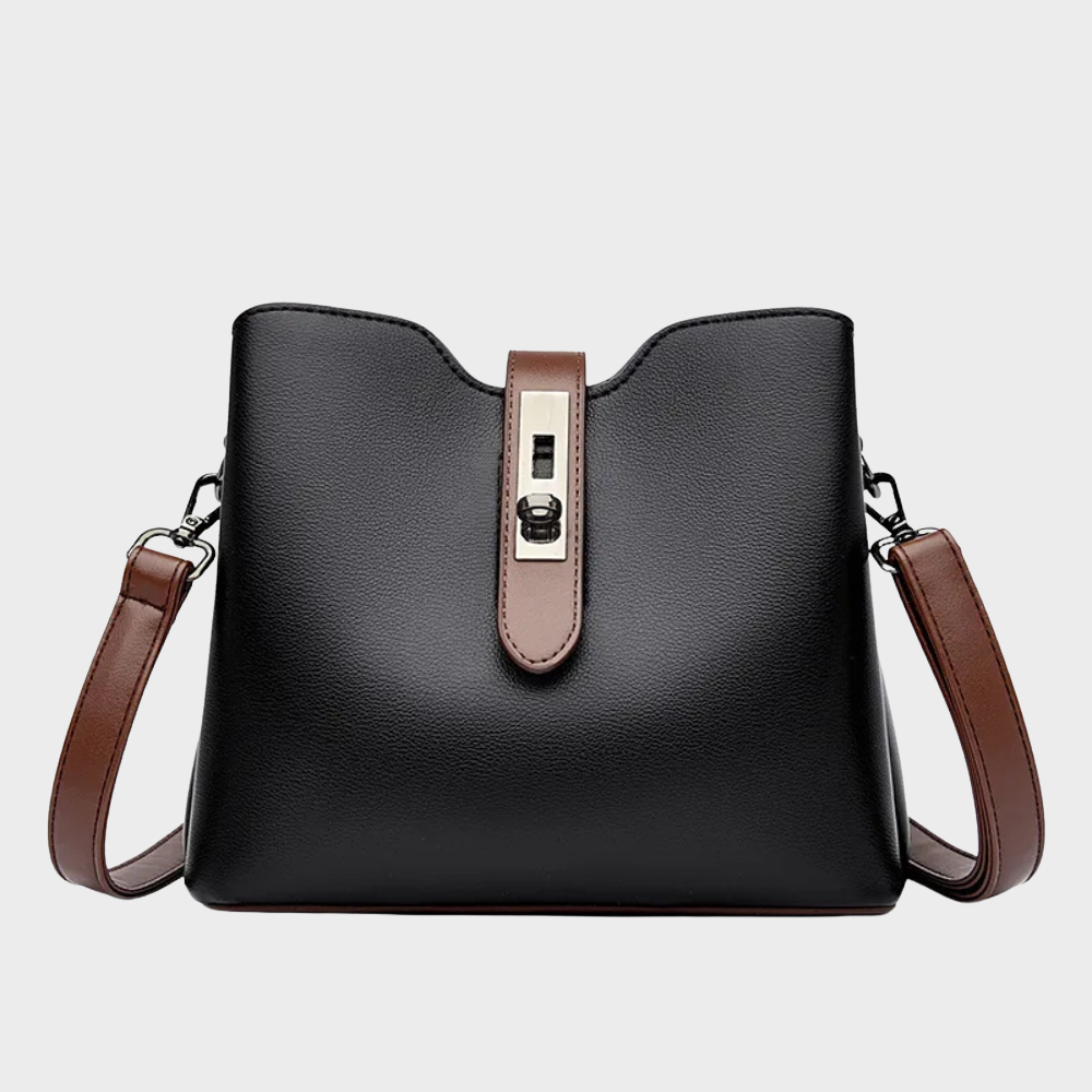 AUREMI™ 本革バケットショルダーバッグ（3室収納）