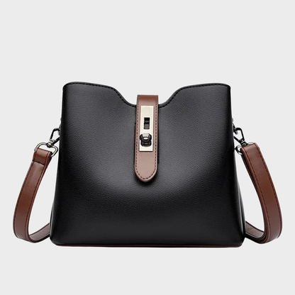 AUREMI™ 本革バケットショルダーバッグ（3室収納）
