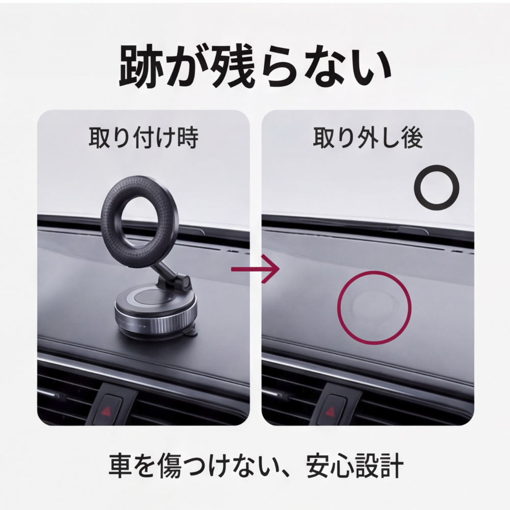 AUREMI™ 真空吸着式スマホホルダー（三軸回転・折りたたみ）