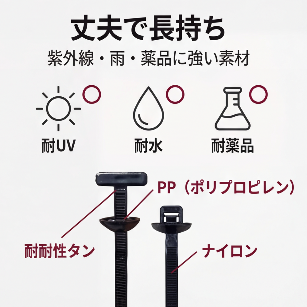AUREMI™ T型ロック結束バンド（車補修用・50組）