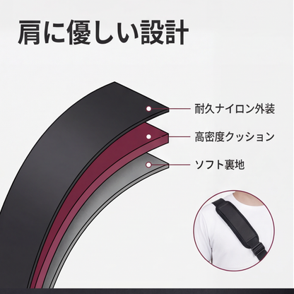 AUREMI™ 大容量メンズスリングバッグ（隠しポケット付き）