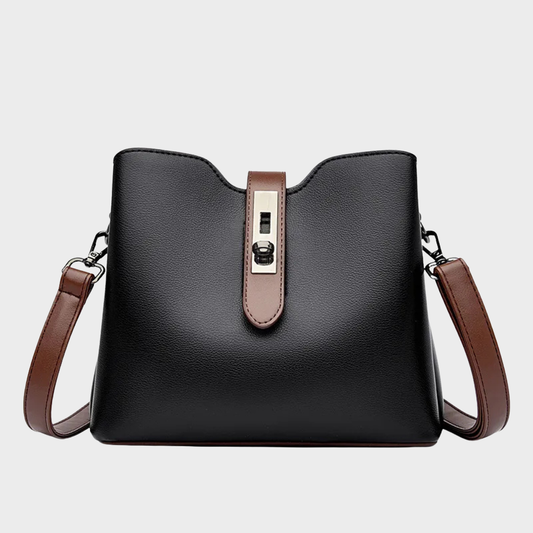 AUREMI™ 本革バケットショルダーバッグ（3室収納）