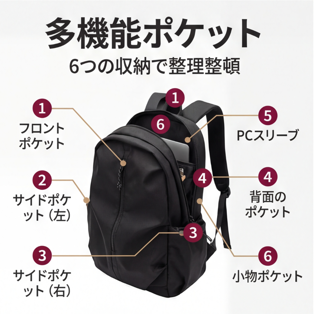 AUREMI™ 軽量リュック（大容量）