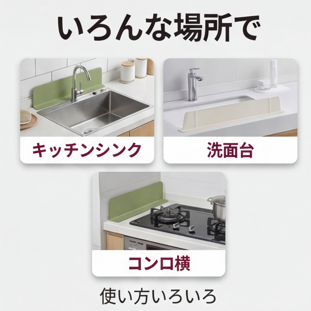 AUREMI™ シリコン水はねガード（シンク用）