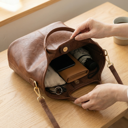 AUREMI™ やわらか素材の2WAYショルダーバッグ