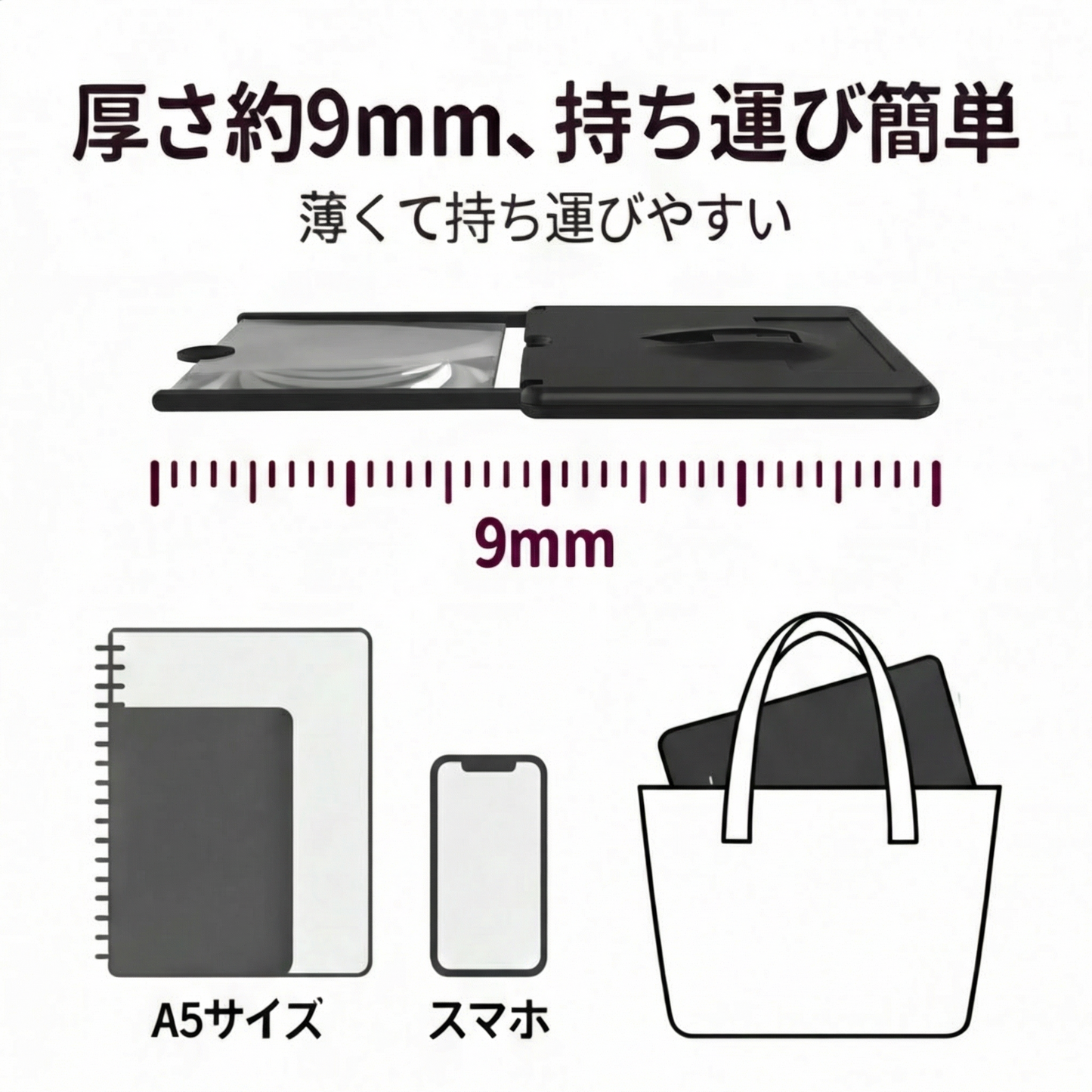 AUREMI™ スマートフォン画面拡大鏡（12インチ）