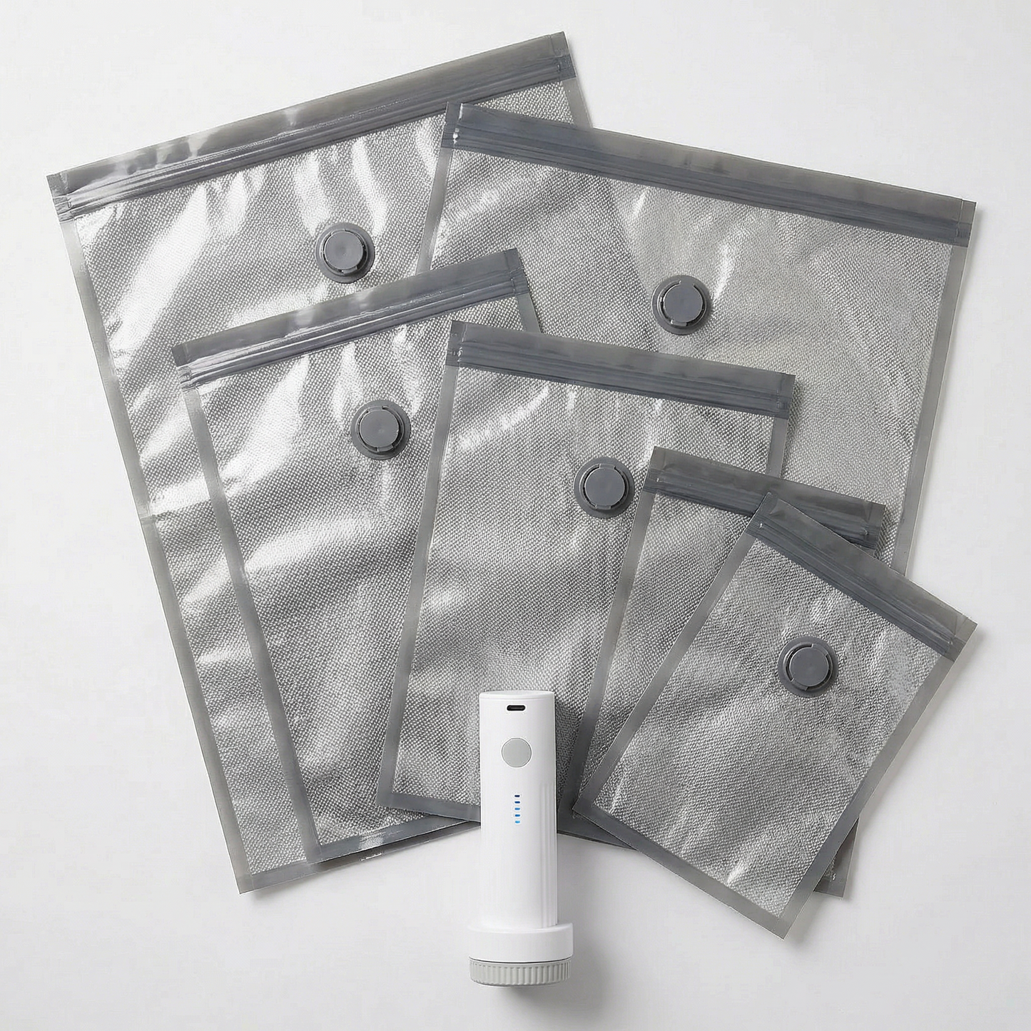 AUREMI™ 真空圧縮バッグセット（電動ポンプ付き）（6個入り）