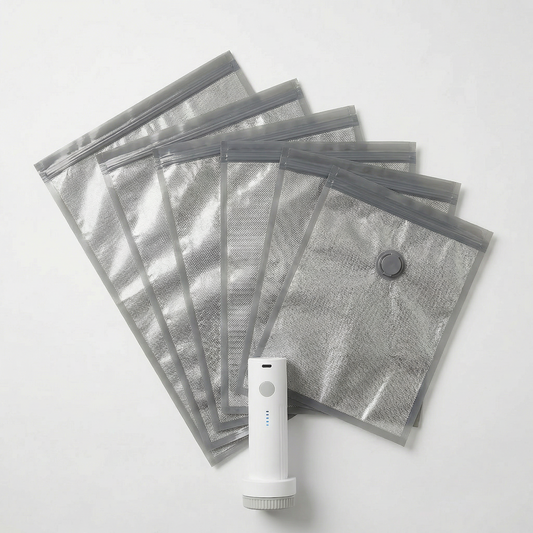 AUREMI™ 真空圧縮バッグセット（電動ポンプ付き）（6個入り）