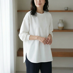 AUREMI™ ボディラインをカバー ルーズシルエット トップス