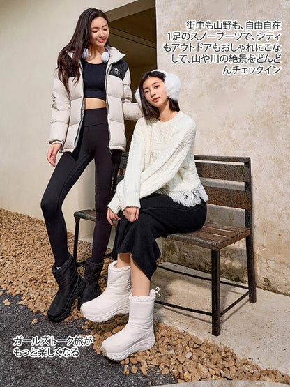 5cmヒールの滑り止めスノーブーツ